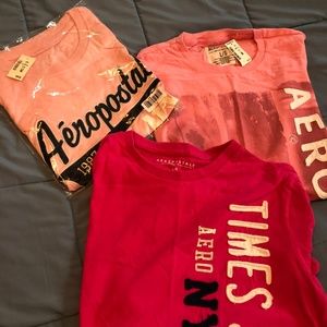 3 Large Pink Aeropostal T-shirt
